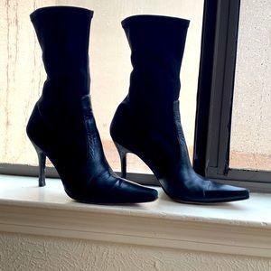 Black stiletto heel boots